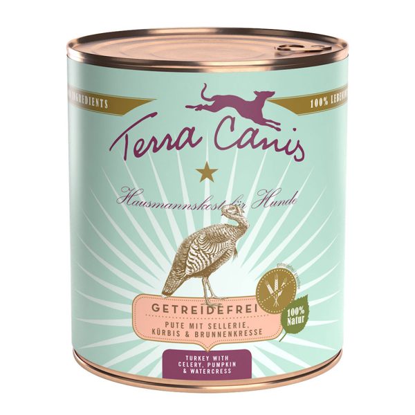 Terra Canis Graanvrij Voordeelpakket 12 x 800 g - Kalkoen met selderij, pompoen en waterkers