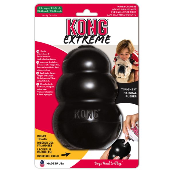 2 stuks KONG Extreme Zwart XXL Hondenspeelgoed Kauwspeeltje
