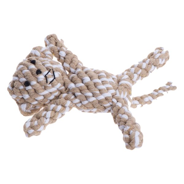 Hondenspeelgoed dierfiguur van katoenen touw 2x Aap
