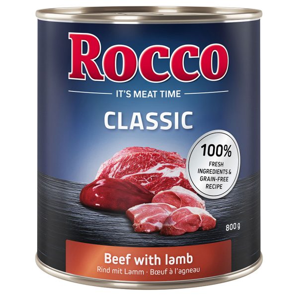 Voordeelpakket Rocco Classic 24 x 800 g Hondenvoer - Rund met Lam