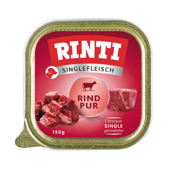 10x150g Singlefleisch Rund Puur RINTI Hondenvoer nat