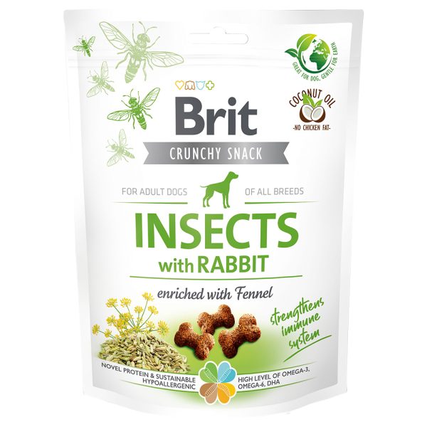 200g Brit Care Crunchy Crackers Insecten, Konijn & Venkel Hondensnacks