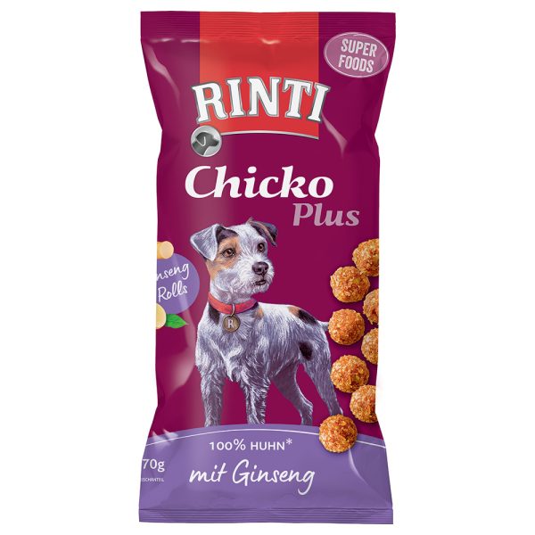 12x70g Chicko Plus Superfoods met Ginseng RINTI Hond