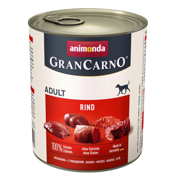 12x800g Original Adult Puur Rund animonda GranCarno Hondenvoer