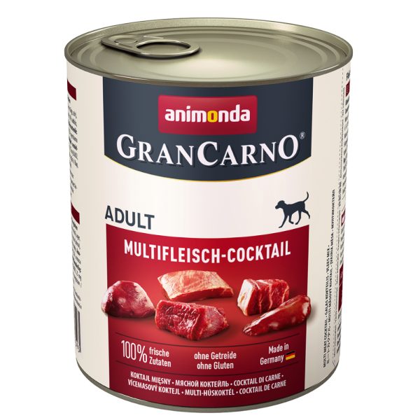 12x800g Original Adult Adult: Multivlees-cocktail animonda GranCarno Hondenvoer