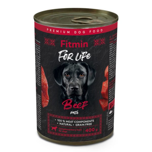 6x400g Fitmin Dog For Life Rundvlees Hondenvoer Nat