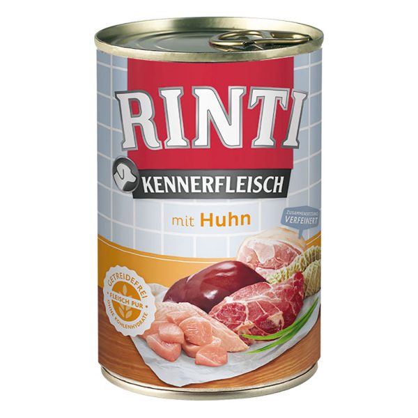 12x400g "Kennerfleisch" Mix (3 Smaken) Rinti Hondenvoer
