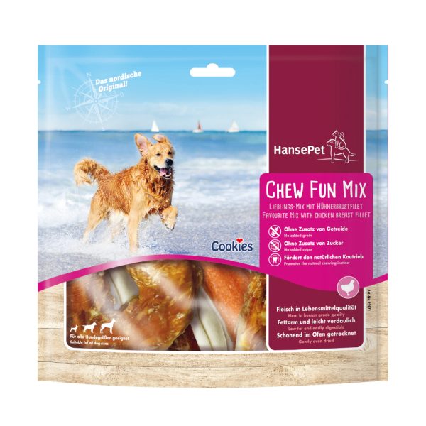 380g Hansepet Cookies Chew Fun Mix met Kip Hondensnacks