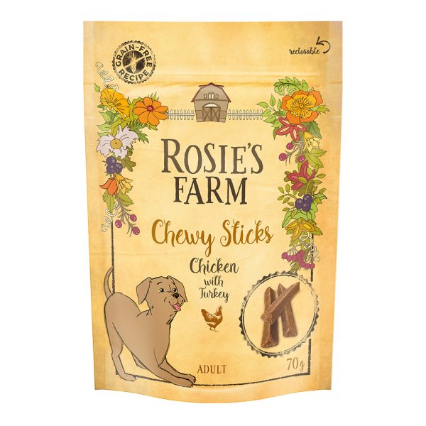 Rosie's Farm Kauwsnacks Kip met Kalkoen - 70 g