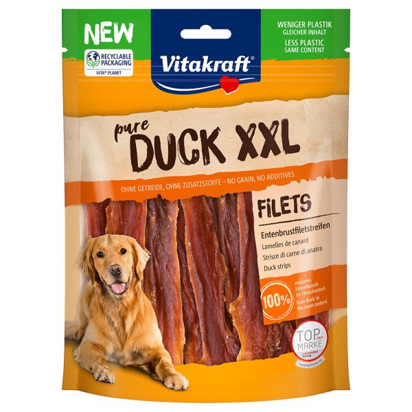 2x250g pure DUCK XXL Eendenrepen Vitakraft Hondensnacks