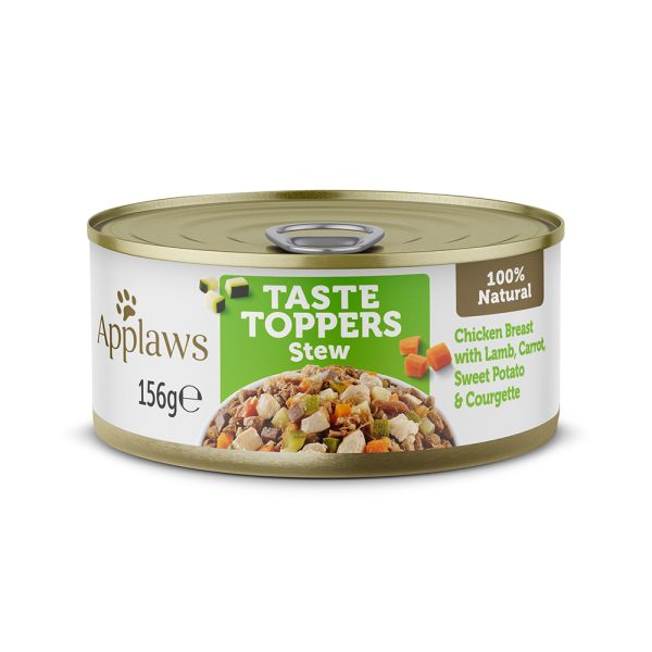 4 x 156 g + 2 x 156 g gratis! Applaws Taste Toppers natvoer voor honden  6 x 156g