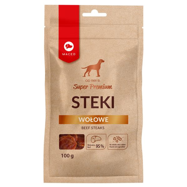 100g Maced Super Premium Beef Steaks Hondensnacks
