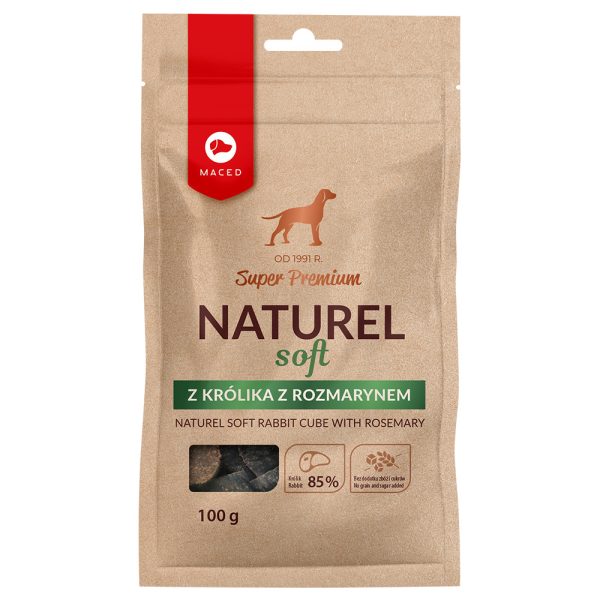3x 100g Maced Super Premium Naturel Soft Rabbit Cube met Rozemarijn Hondensnacks