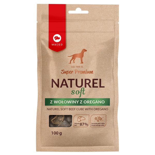 100g Maced Super Premium Naturel Soft Beef met Oregano Hondensnacks