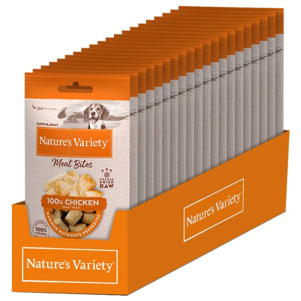 Nature's Variety Gevriesdroogde Vleeshapjes voor Honden - Kip (20 x 20 g)