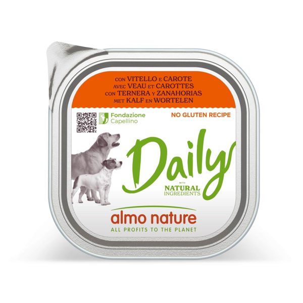 8 x 300 g + 1 x 300 g gratis! Almo Nature Daily natvoer voor honden 9x300g
