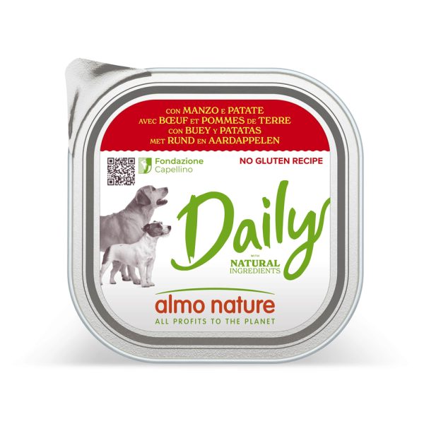 8 x 300 g + 1 x 300 g gratis! Almo Nature Daily natvoer voor honden 9x300g