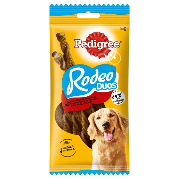 10x 7st Pedigree Rodeo Duos Rundvlees en Kaas Hondensnacks