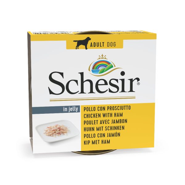 12x150g Kipfilet met Ham Schesir Hondenvoer