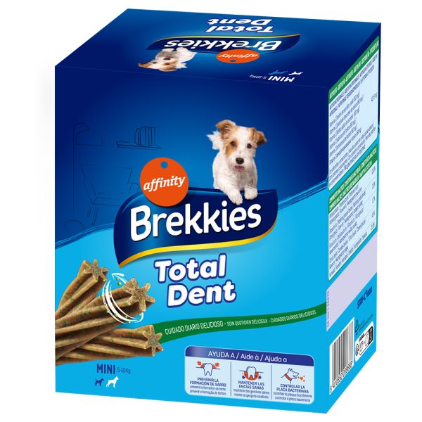 16x 110g Brekkies Total Dent für Mini-Hunde Hundesnacks