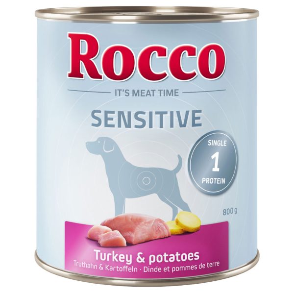 6x800g Sensitive Kalkoen & Aardappel Rocco Hondenvoer