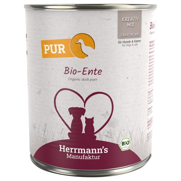 24x800g Herrmann's Vlees Puur Bio Eend