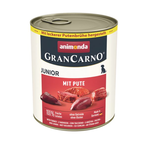 6 x 800 g Kalkoen animonda GranCarno Original Junior Hondenvoer