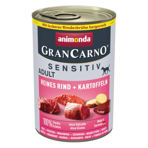 6x400g animonda GranCarno Adult SensitivePuur Rund & Aardappelen Honden Natvoer