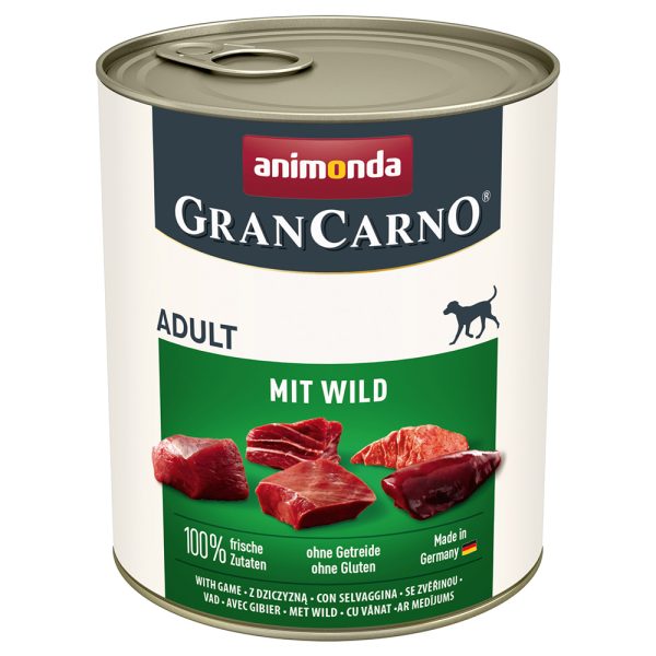 6 x 800 g animonda GranCarno Original Adult Wild