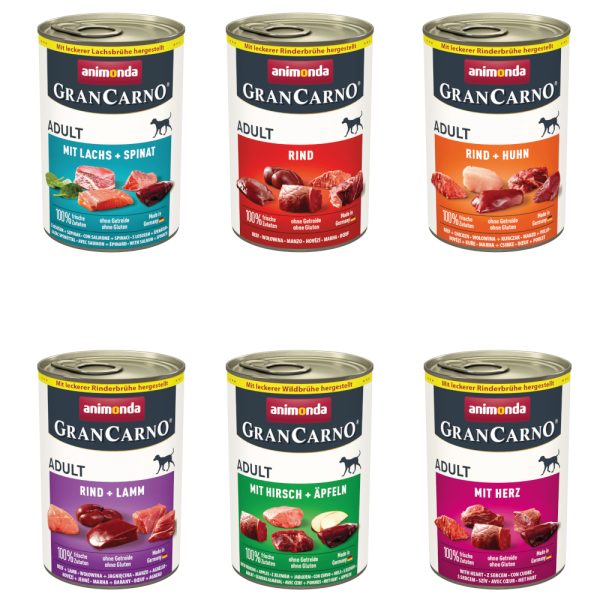 animonda GranCarno Original Adult 6 x 400 g  Mixpakket 1: hartige selectie (6 Soorten)