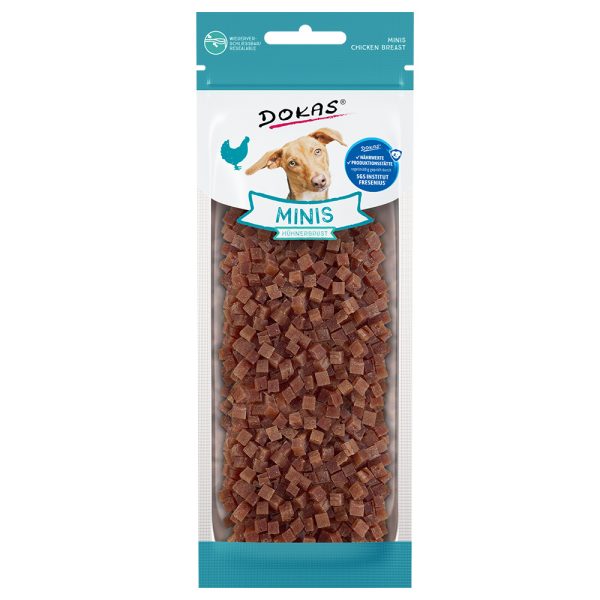 2 x 70 g Dokas Minis Kippenborst Hondensnacks