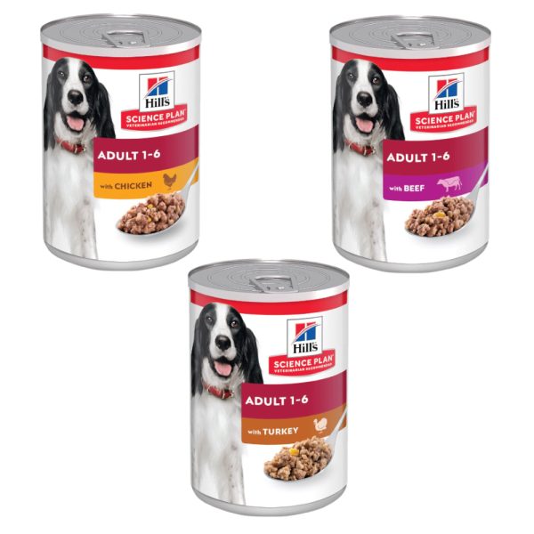 12 x 370 g Mixpakket Kip, Kalkoen, Rund