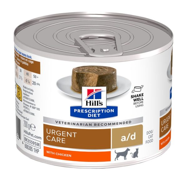 12x200g A/D Urgent Care Kip Hill's Prescription Diet Honden- en Kattenvoer