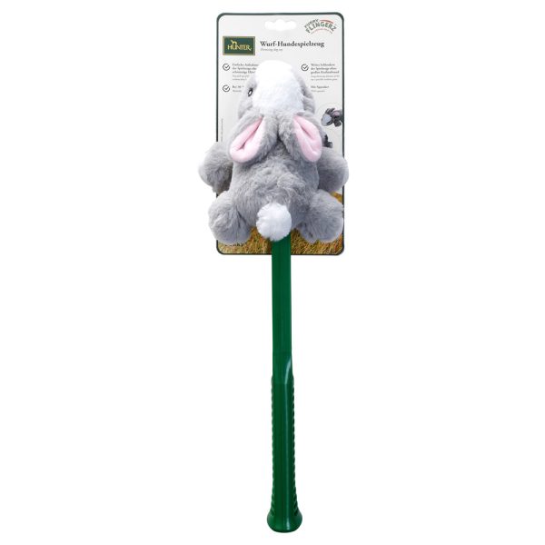 FLINGERZTM gooispeelgoed Furry Konijn 59 x 14 x 9 cm hondenspeelgoed