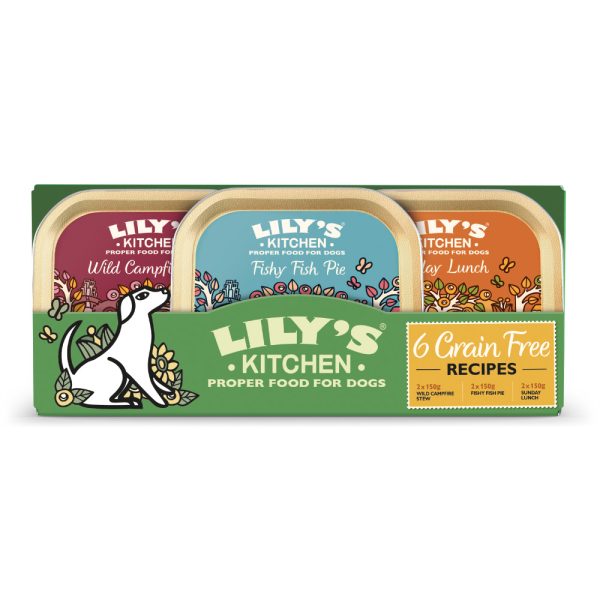 6 x 150 g Lily's Kitchen graanvrije menu's voor honden, hondenvoer nat