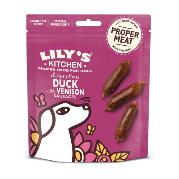 Voordeelpakket: 3x70g Lily's Kitchen Dog Worst eend & hert hondensnacks
