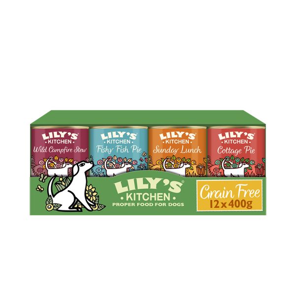 24x400g Lily's Kitchen graanvrij recept voor nat hondenvoer