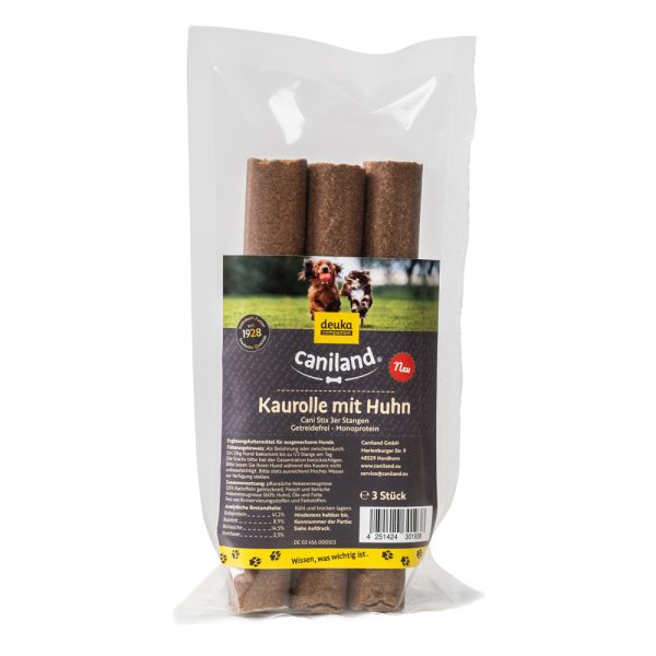 2x3 stuks Caniland kauwrol kip monoproteïne hondensnacks