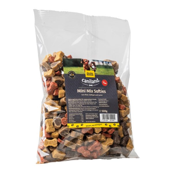 4x 500g Caniland Mini Mix Softies snacks voor honden