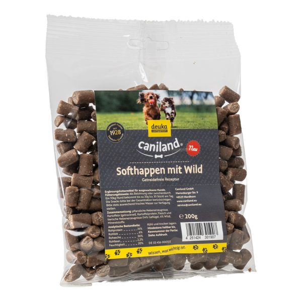 2x200g Caniland soft bites graanvrij met wild hondensnacks