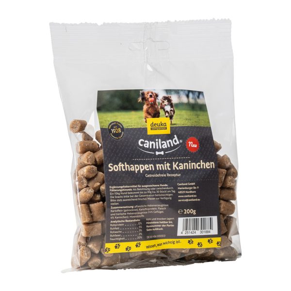 2x200g Caniland soft bites graanvrij met konijn hondensnacks