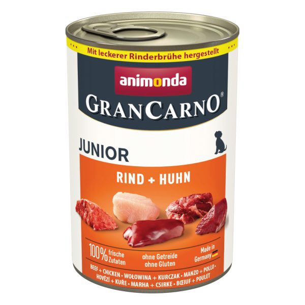 12x400g Junior: Rund & Kip Animonda GranCarno Hondenvoer