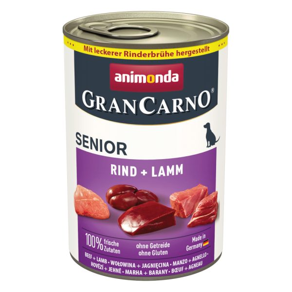6x400g Original Senior Rund & Lam animonda GranCarno Hondenvoer