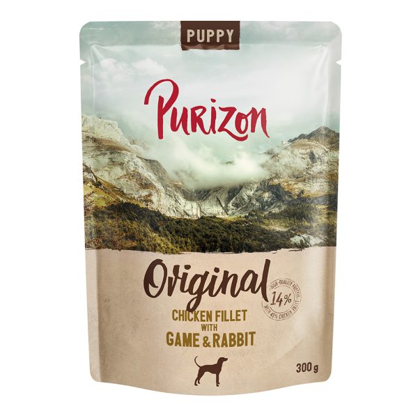Purizon Puppy natvoer honden - Puppy: Kipfilet met Wild & Konijn (24  x 300 g)