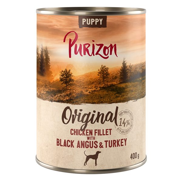 Purizon honden natvoer - NIEUW: Puppy – Kipfilet met Black Angus-rund & kalkoen (6 x 400 g)