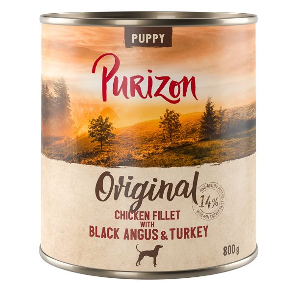 Purizon honden natvoer - NIEUW: Puppy – Kipfilet met Black Angus-rund & kalkoen (6 x 800 g)