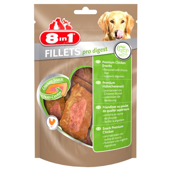 5x80g 8 in 1 Fillets Pro Digest Maat S Hondensnacks