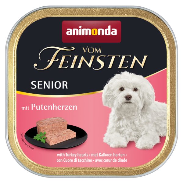 Voordeelpakket: 44x150g animonda Vom Feinsten Senior met kalkoenhart nat hondenvoer