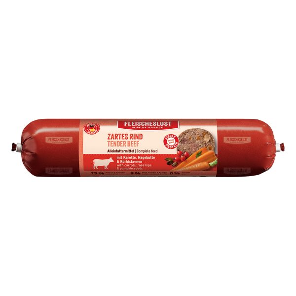 Fleischeslust Classic 6 x 800 g - Mals rundvlees met wortel, rozenbottel & pompoenpitten