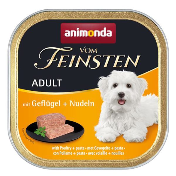 22x150g met gevogelte & noedels animonda vom Feinsten Adult nat hondenvoer